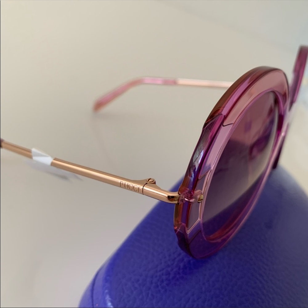 Emilio Pucci Pink Round Oversized Sunglasses - Picture 8 of 14